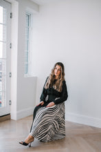 SIDE PLEAT COMBO SKIRT